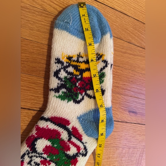 100% Sheep's Wool handmade wool warm Snowman socks - Picture 5 of 16